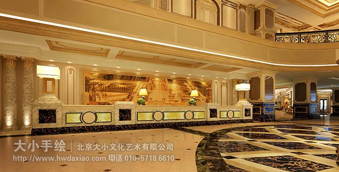 壮丽宏伟的穹顶壁画 墙顶手绘